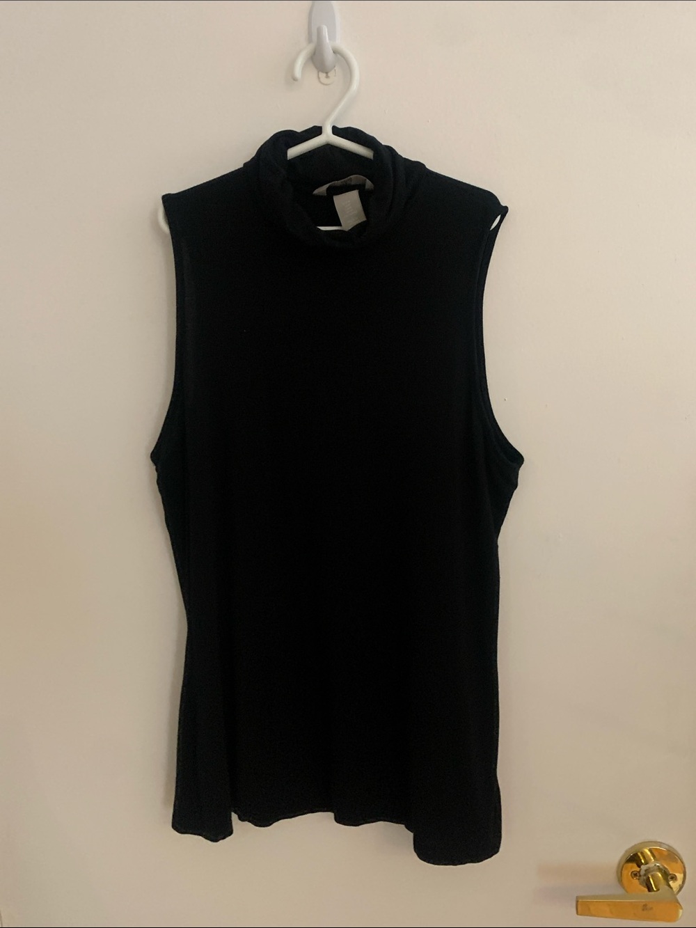 [M] H&M Black Sleeveless Turtleneck Tank Top